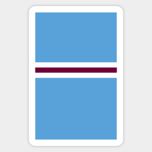 Manchester City Blue White Maroon Colours Bar Design Sticker